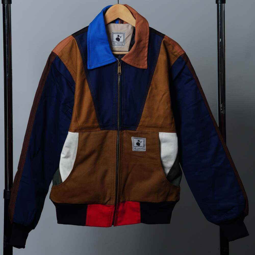 Workwear Colorblock Geometric Jacket Size M